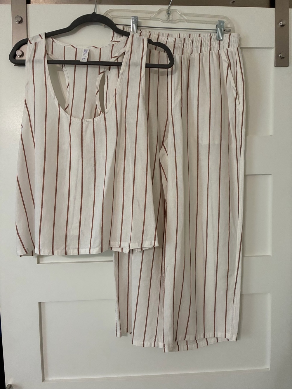 Stars Above 2 Piece Striped Lounge Set Top L Pants are S. Purchased as separates